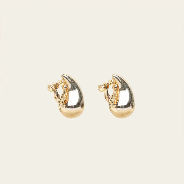 Earrings - Clip On - Gold - Drop - Fashion