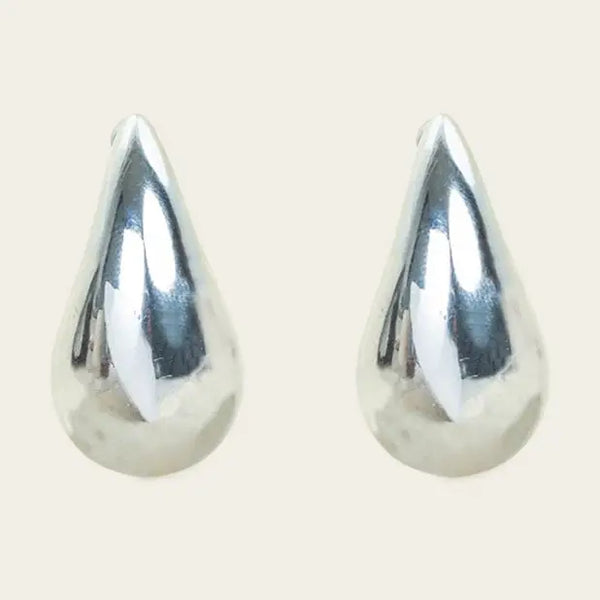 Earrings - Clip On - Silver - Drop - Fashion
