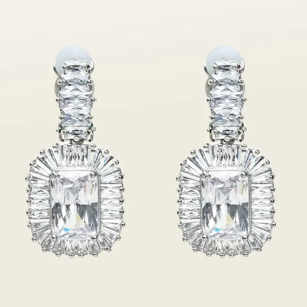 Earrings - Clip On - Cubic Zirconia - Fashion