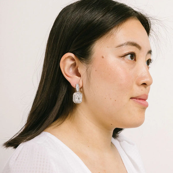 Earrings - Clip On - Cubic Zirconia - Fashion