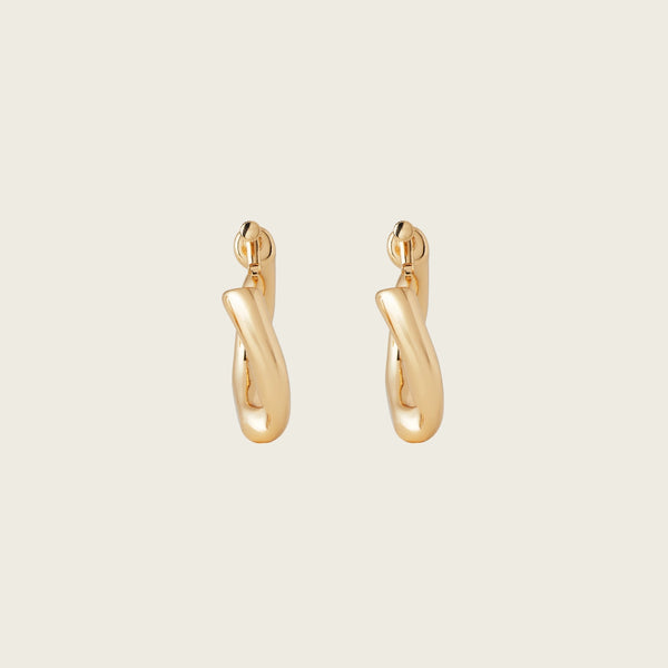 Earrings - Clip On - Gold Hoops - Fashion
