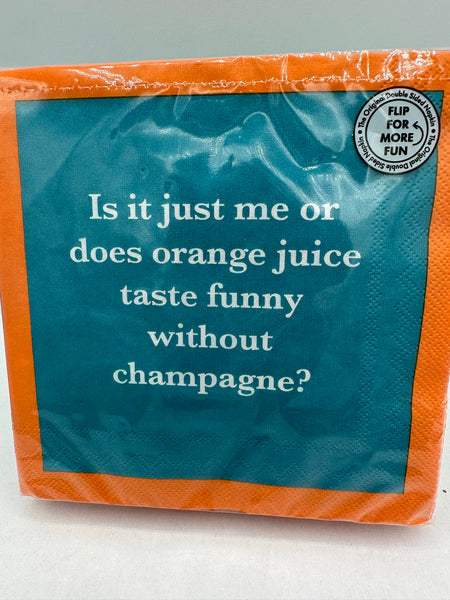 Napkins - Cocktail - Humorous - Angry / Orange juice
