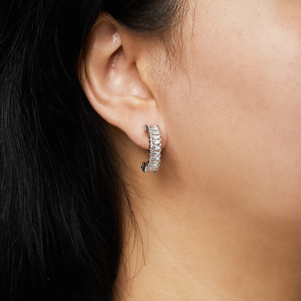 Earrings - Clip On - Silver - Coil - Fashion