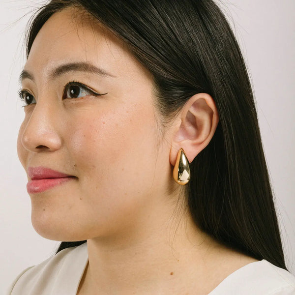 Earrings - Clip On - Gold - Drop - Fashion