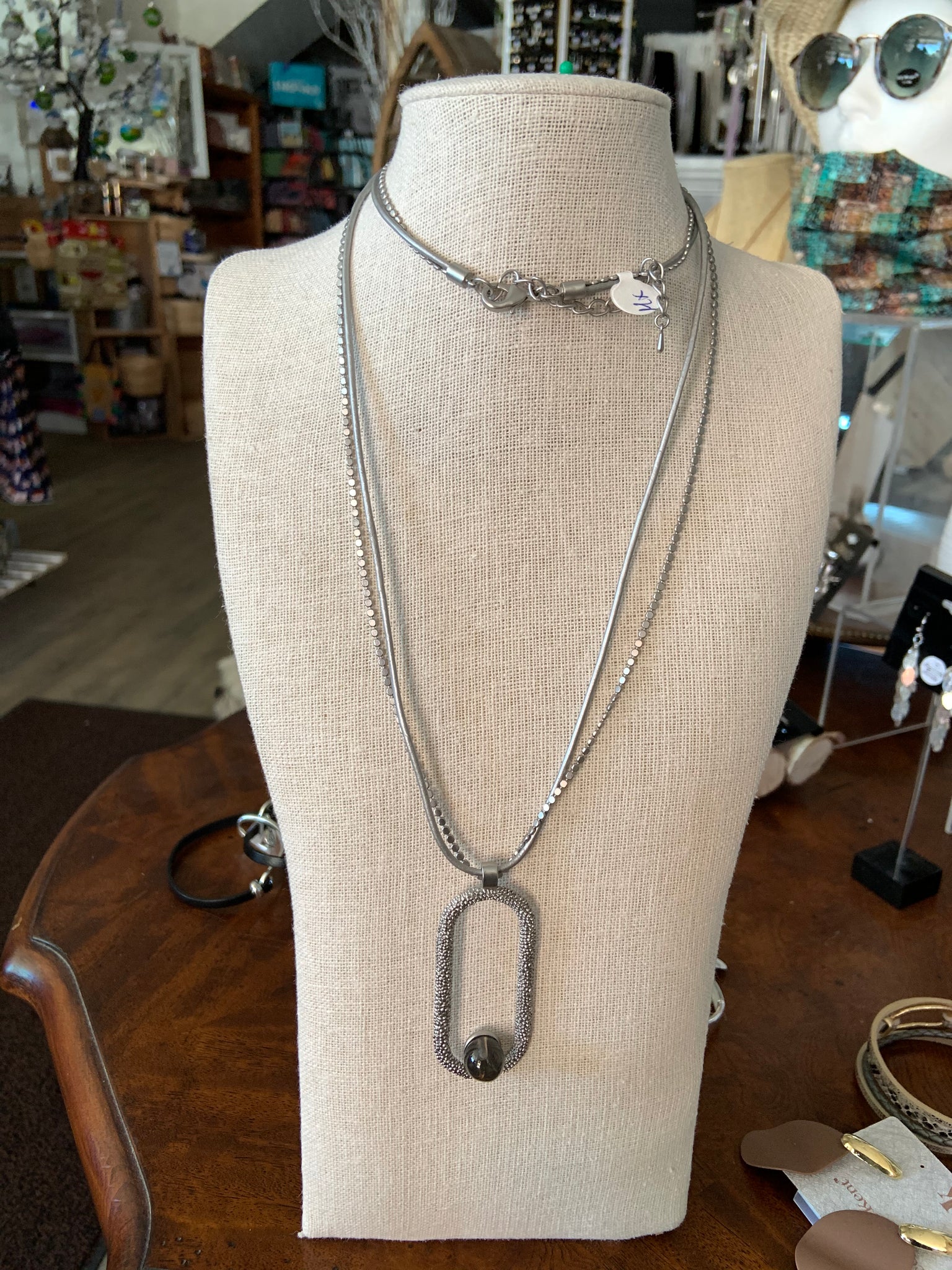 Necklace - Long Fashion - grey