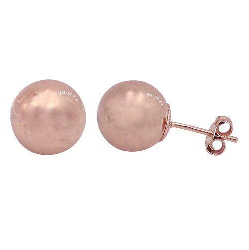 Earrings - .925 SS - Rose Gold - Ball Studs