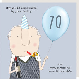 Birthday - 70th - Blank Inside - Humour