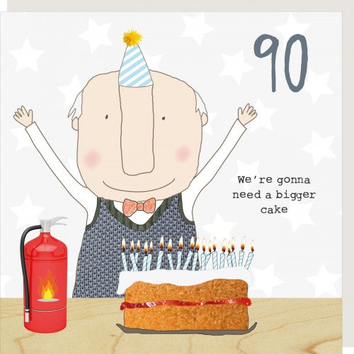 Birthday - 90th - Blank Inside - Humour
